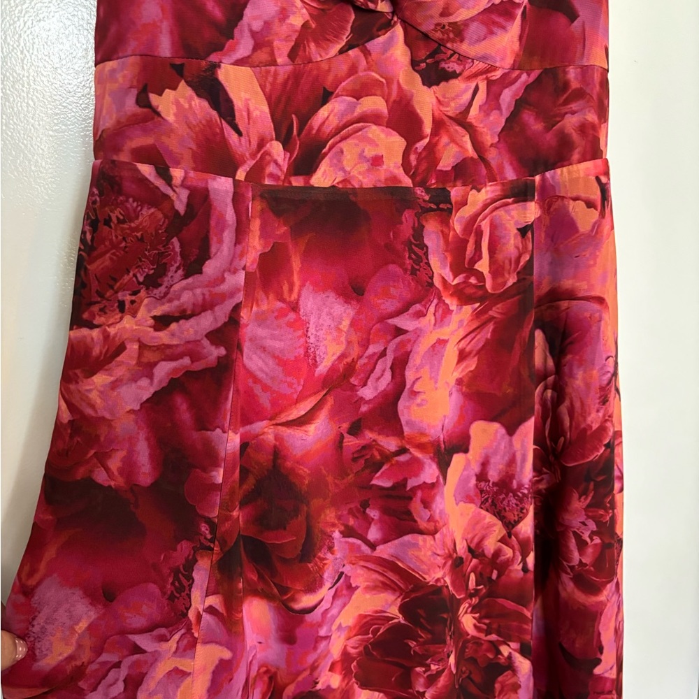 Lulu's Floral Maxi Slip Dress in Berry and Mauve - Picture 3 of 6